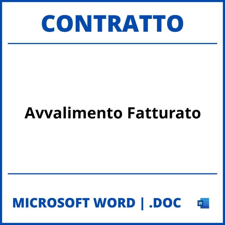 Fac Simile Contratto Di Avvalimento