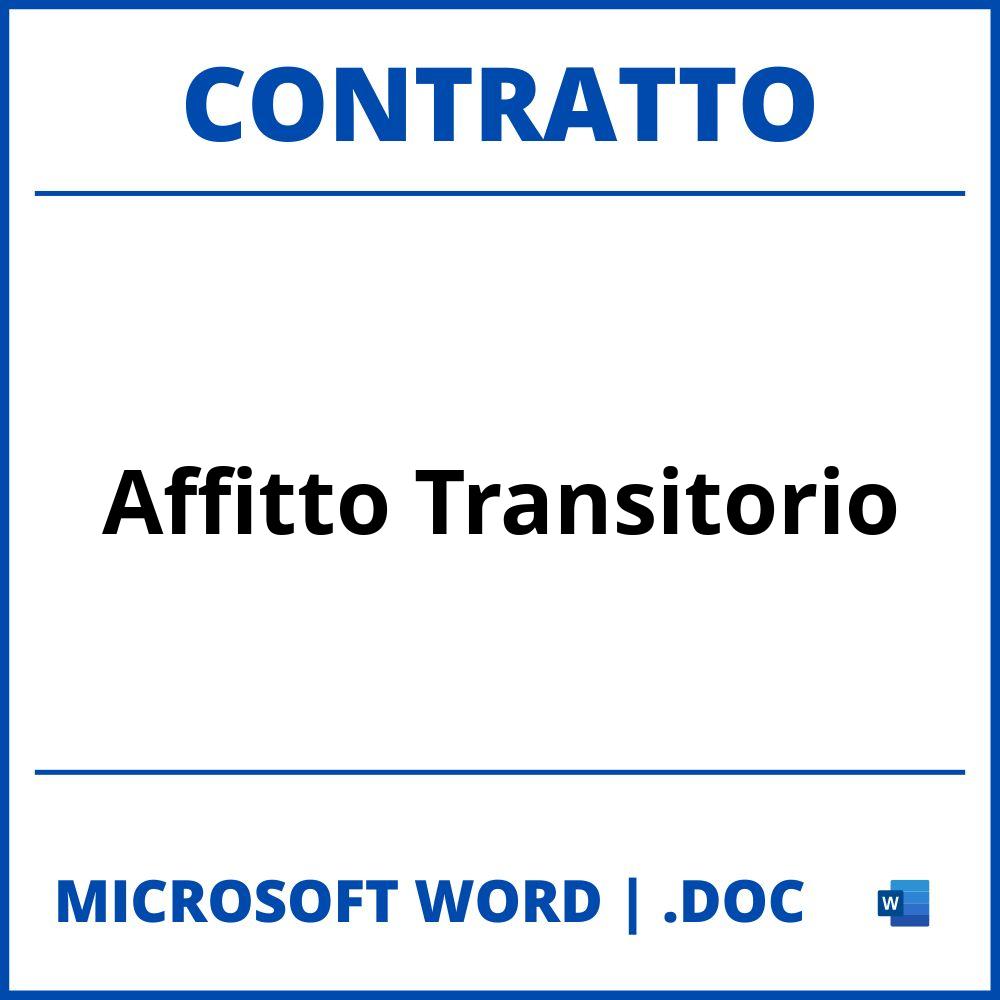 Fac Simile Contratto Di Affitto Transitorio