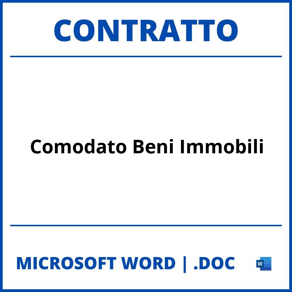 Fac Simile Contratto Di Comodato Beni Immobili