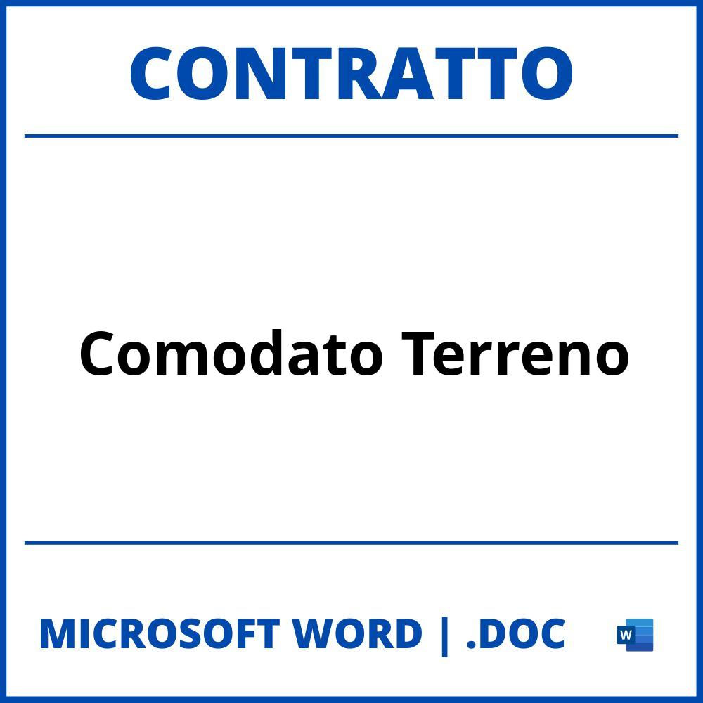 Fac Simile Contratto Di Comodato Terreno