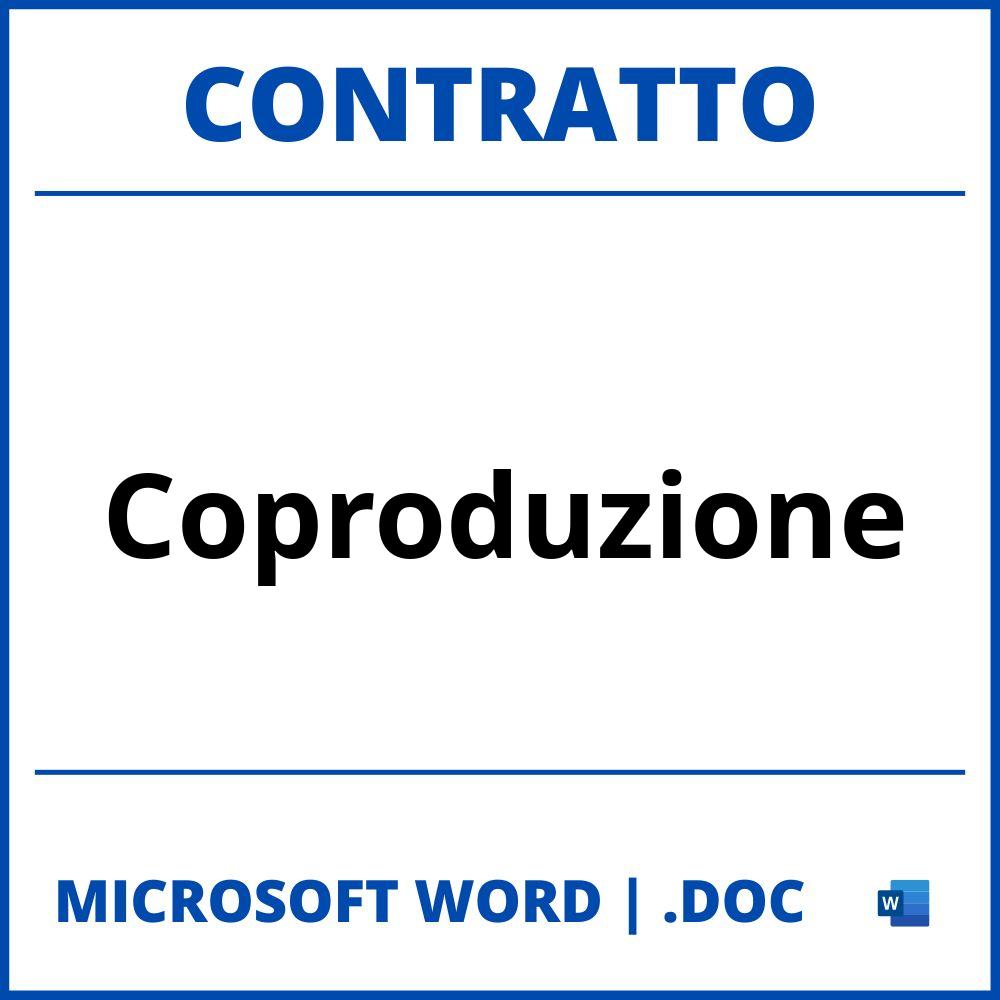 Fac Simile Contratto Di Coproduzione