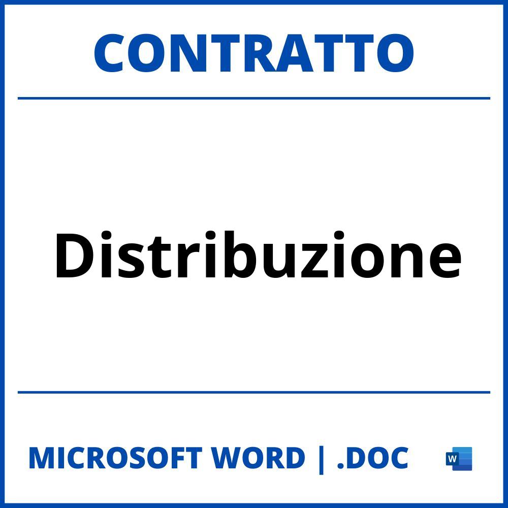 Fac Simile Contratto Di Distribuzione