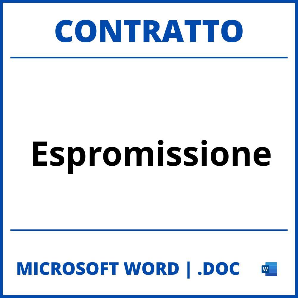 Fac Simile Contratto Di Espromissione