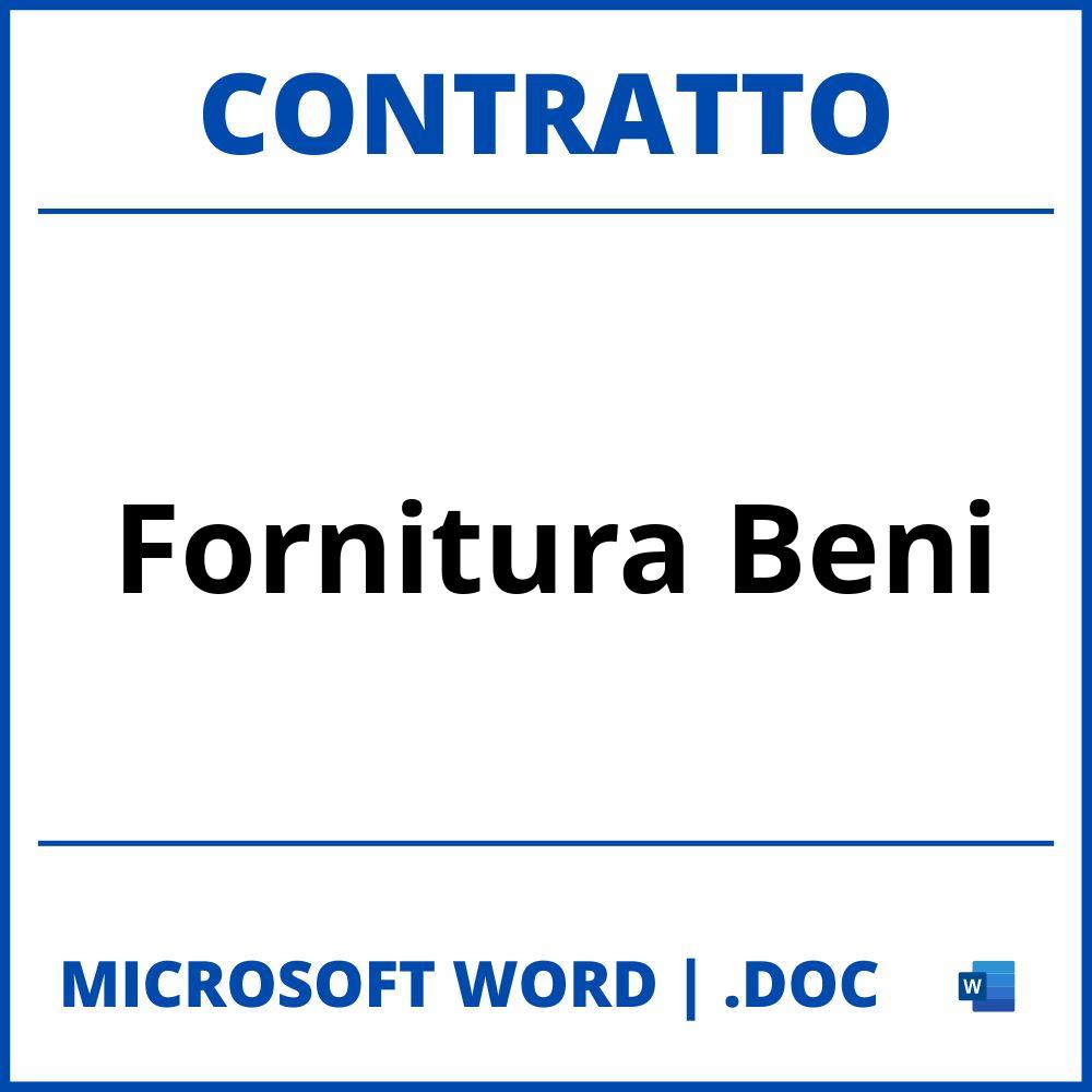 Fac Simile Contratto Di Fornitura Beni