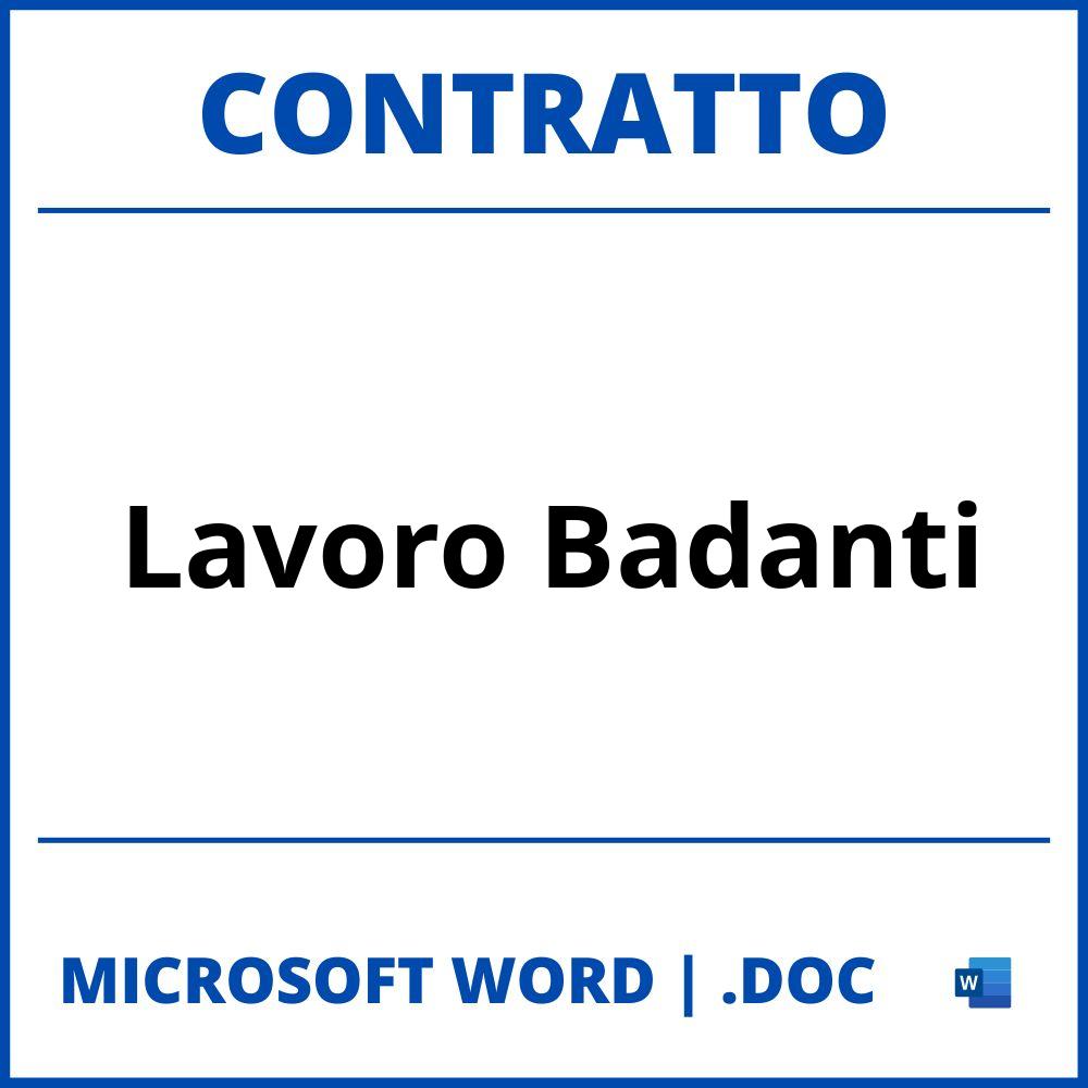 Fac Simile Contratto Di Lavoro Badanti