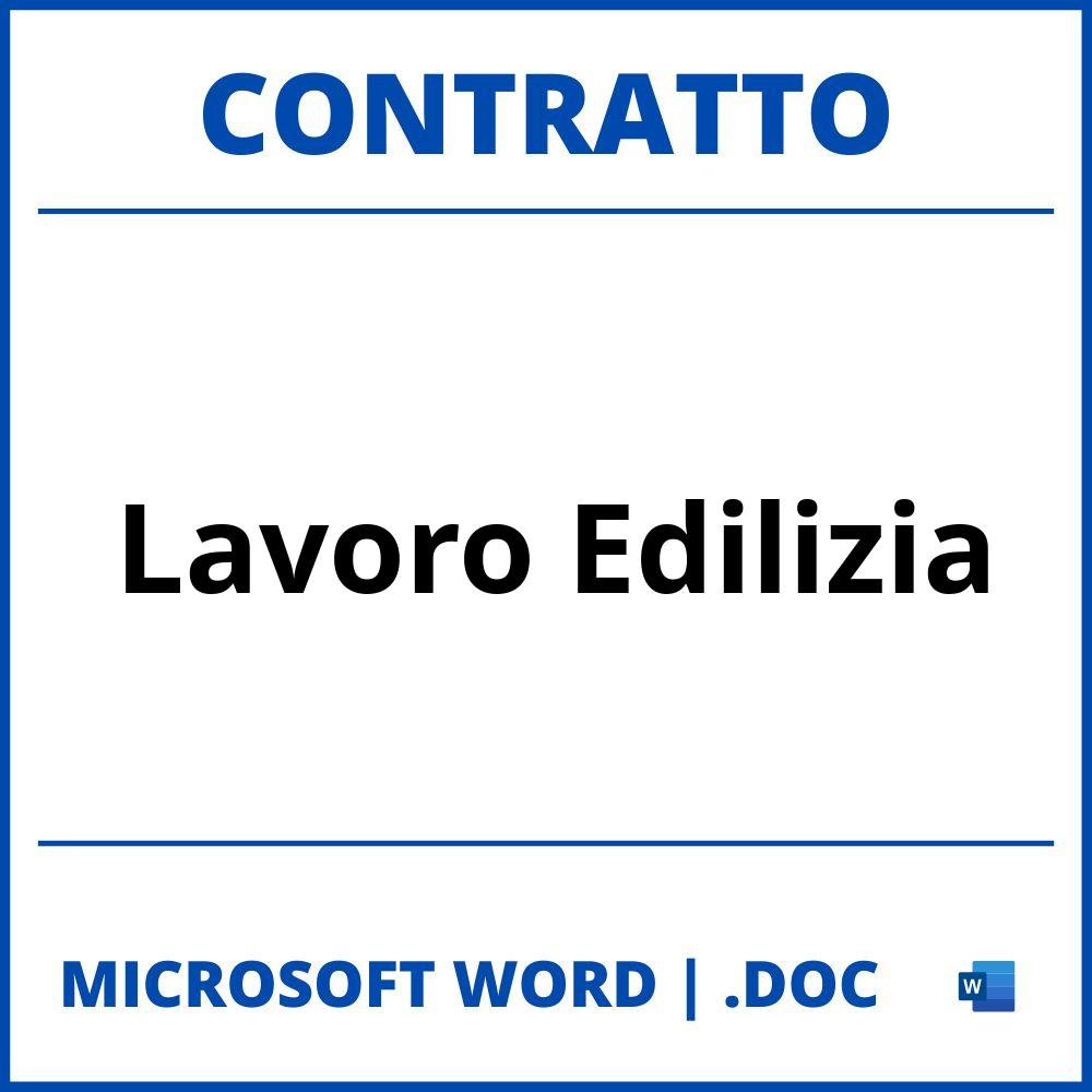 Fac Simile Contratto Di Lavoro Edilizia