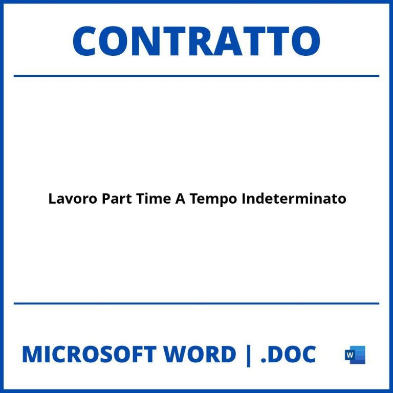 Fac Simile Contratto Di Lavoro A Tempo Indeterminato