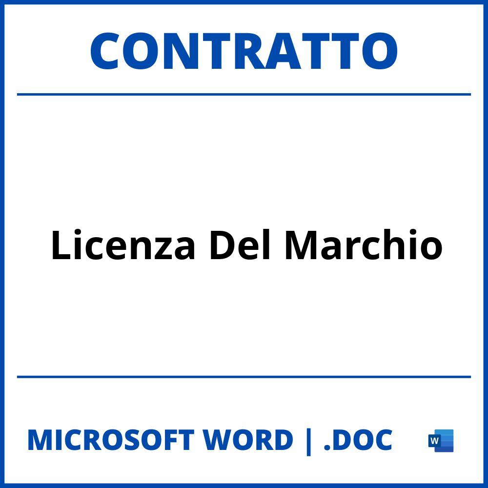 Fac Simile Contratto Di Licenza Del Marchio