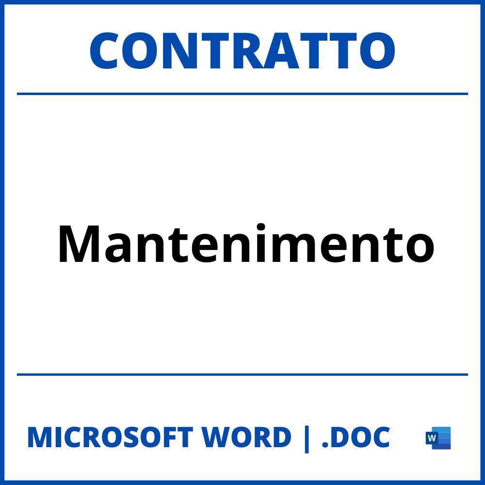 Fac Simile Contratto Di Mantenimento