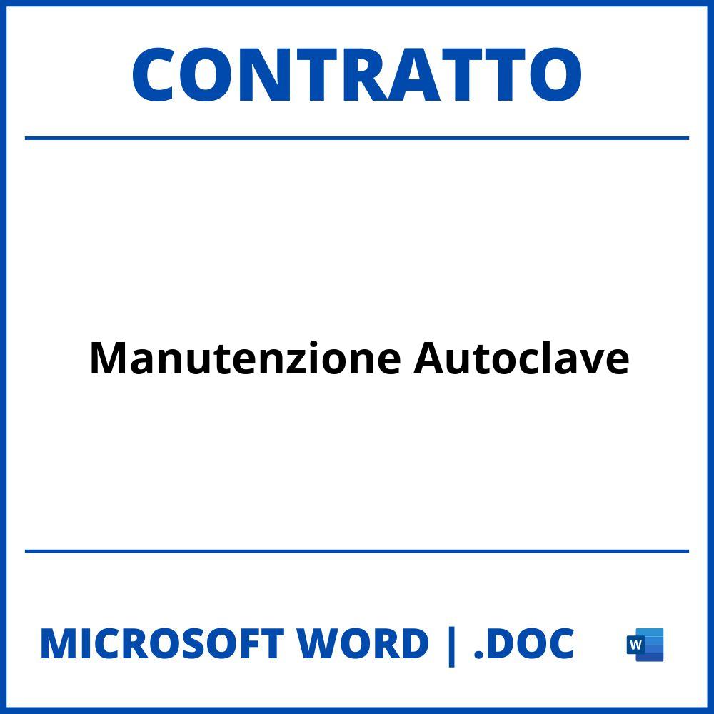 Fac Simile Contratto Di Manutenzione Autoclave