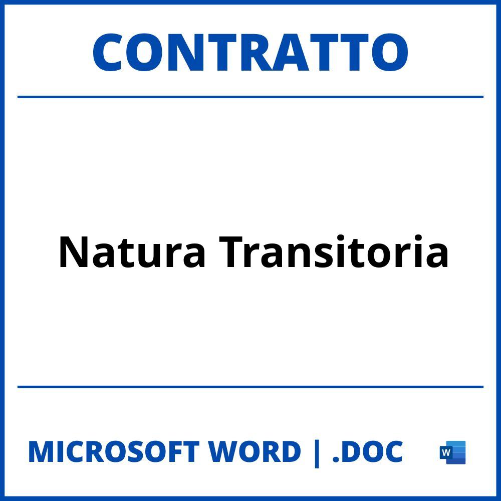 Fac Simile Contratto Di Natura Transitoria