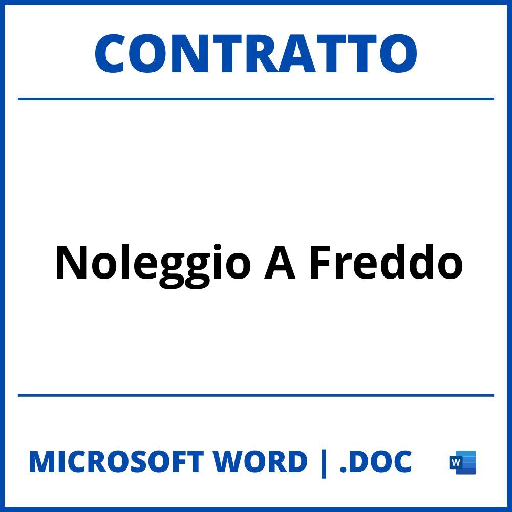 Fac Simile Contratto Di Noleggio A Freddo