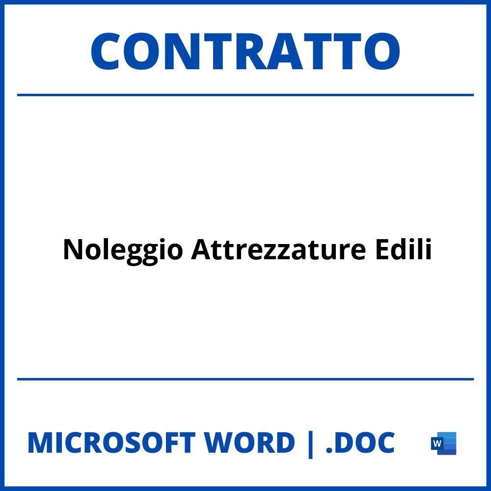 Fac Simile Contratto Di Noleggio Attrezzature Edili