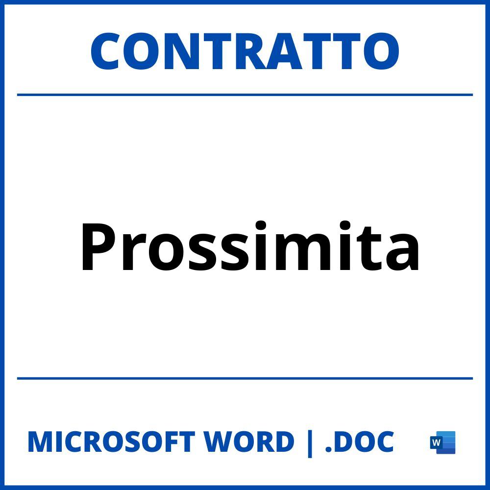 Fac Simile Contratto Di Prossimità
