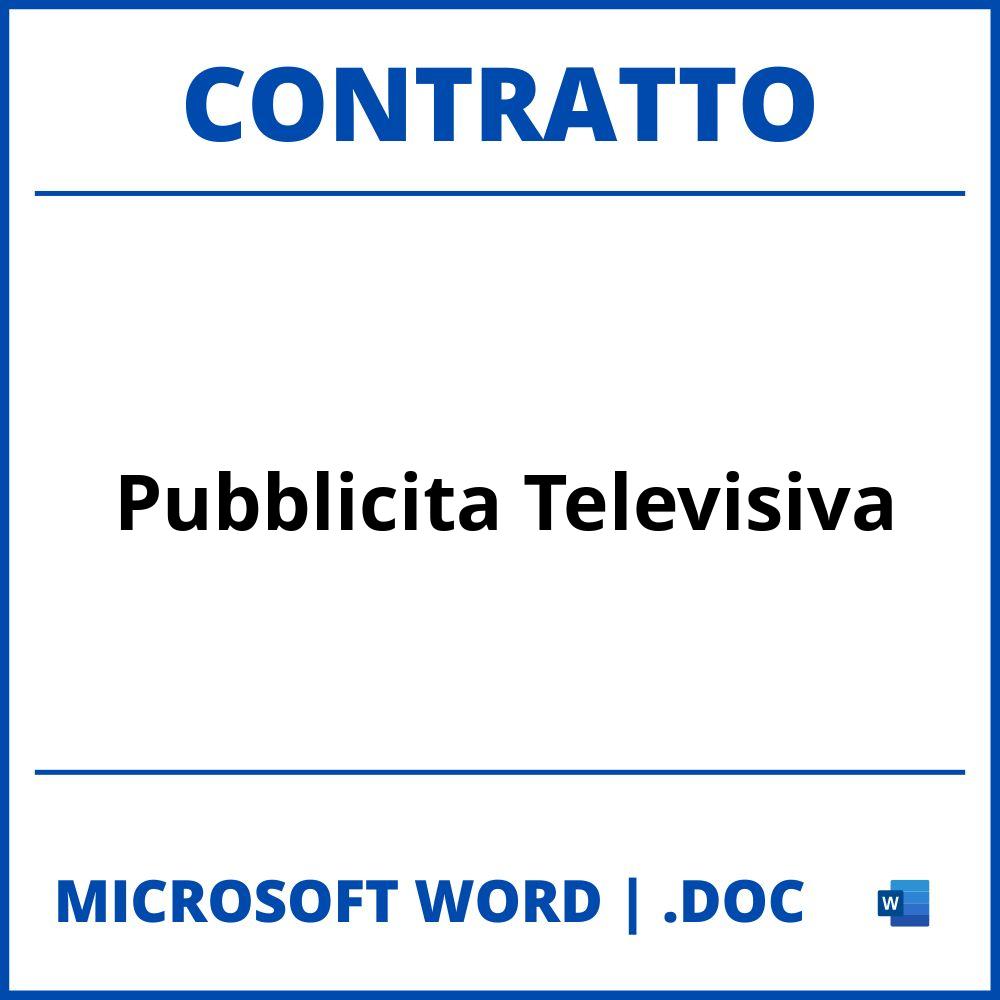 Fac Simile Contratto Di Pubblicità Televisiva