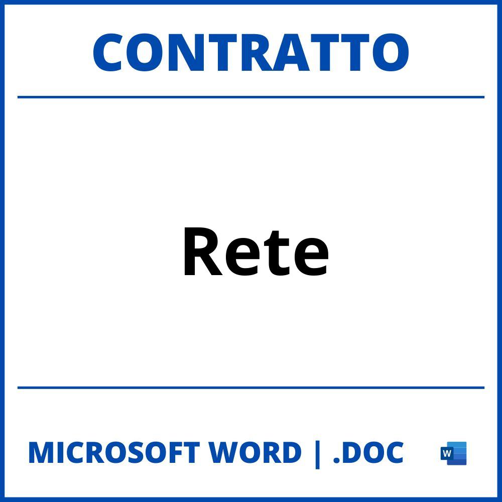 Fac Simile Contratto Di Rete