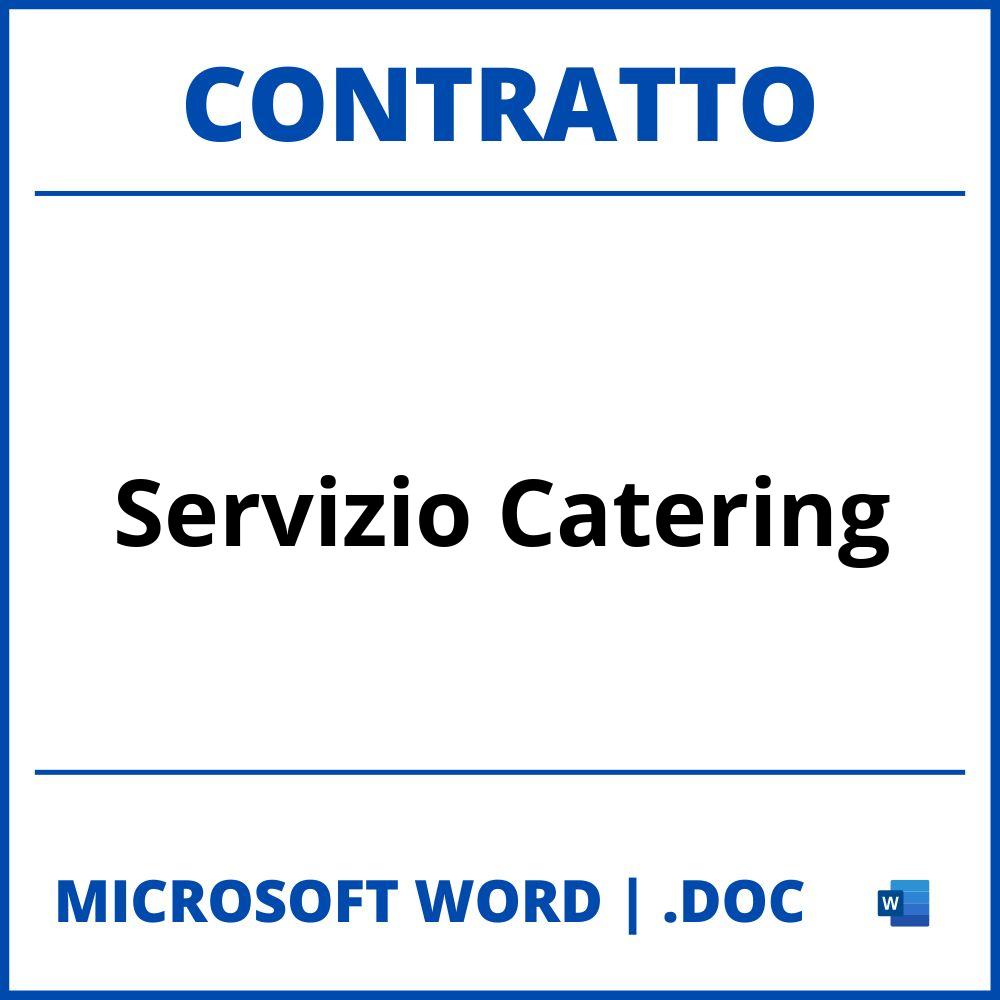 Fac Simile Contratto Di Servizio Catering