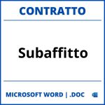 Fac Simile Contratto Di Subaffitto