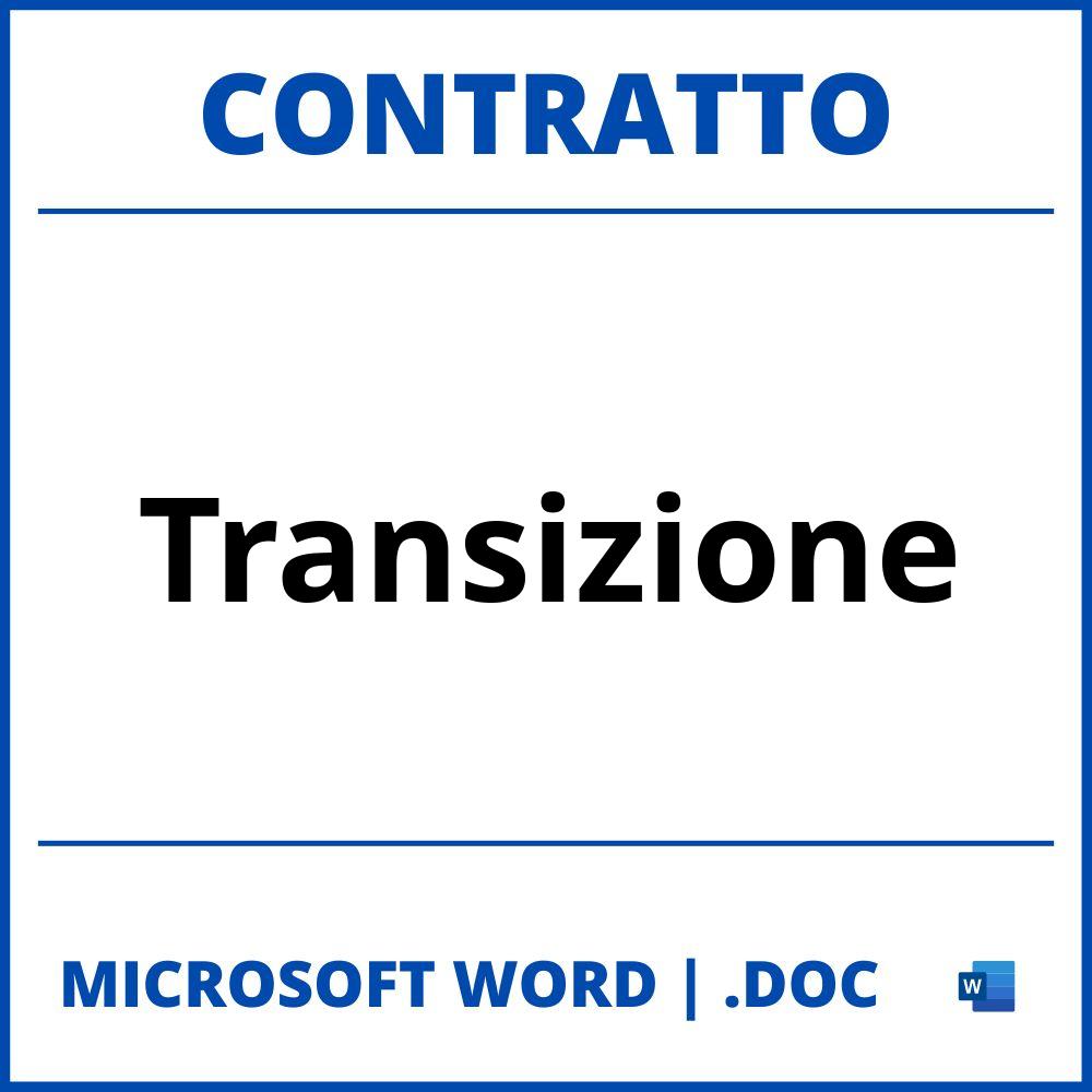 Fac Simile Contratto Di Transizione