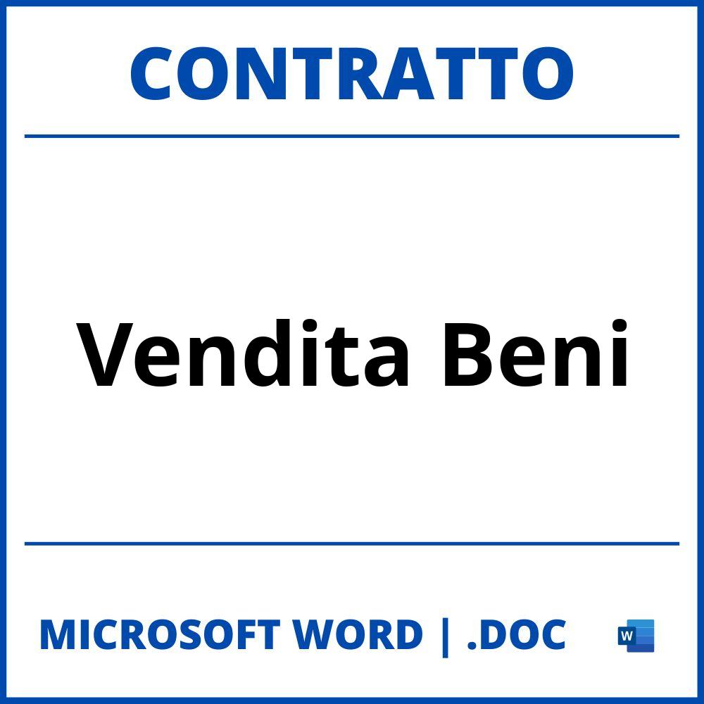 Fac Simile Contratto Di Vendita Beni