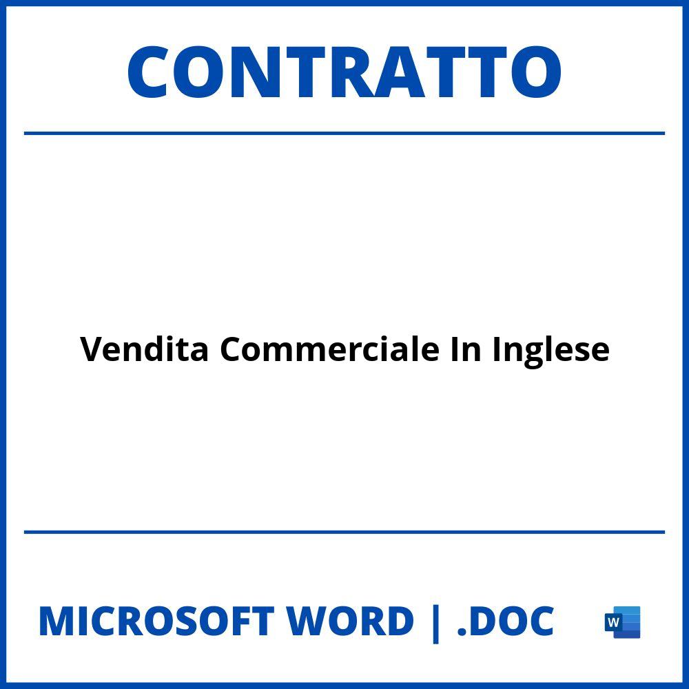 Fac Simile Contratto Di Vendita Commerciale In Inglese