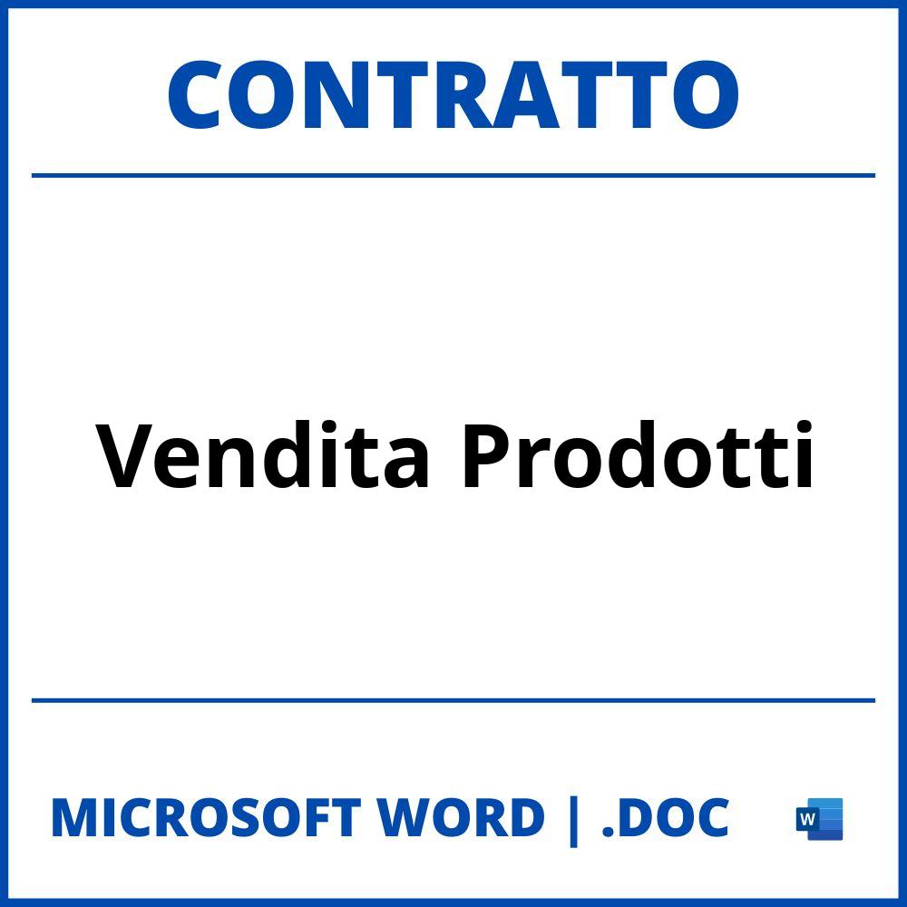 Fac Simile Contratto Di Vendita Prodotti