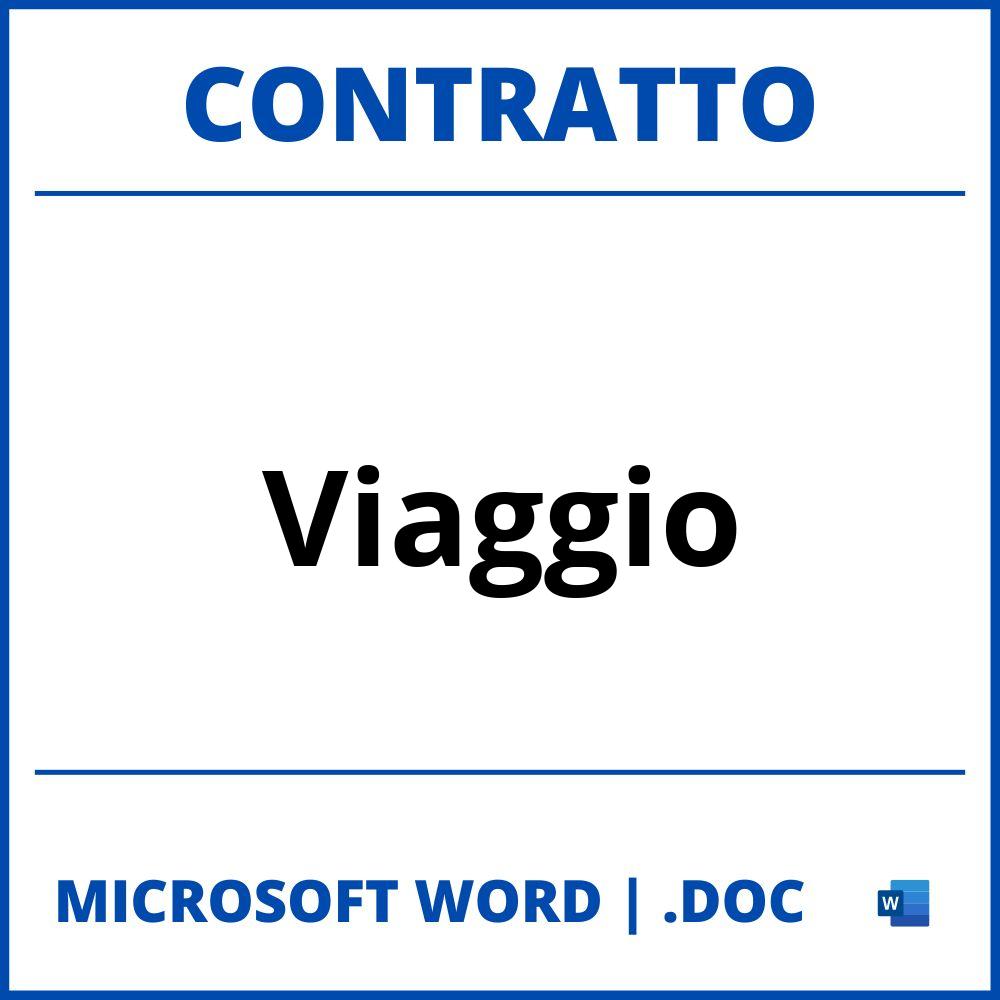 Fac Simile Contratto Di Viaggio